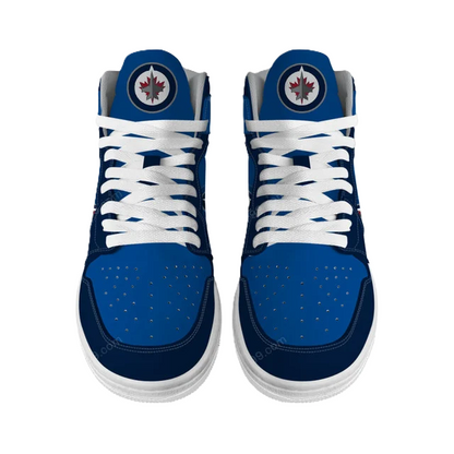[SUPER SALE] NEW CUSTOMIZED NHL21 WN JETS AIR JORDAN SNEAKERS