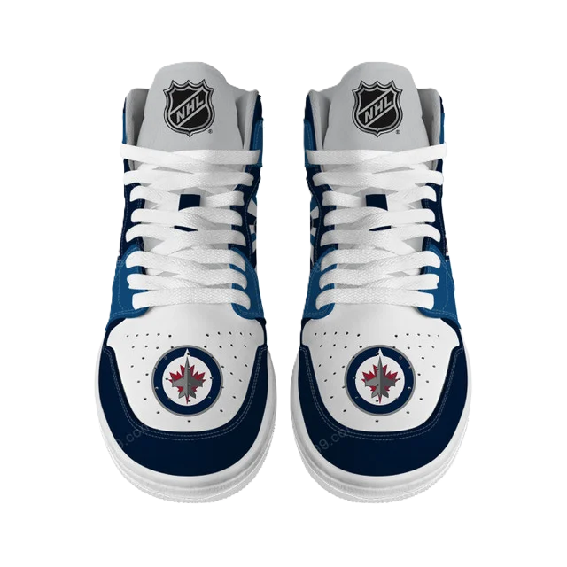 [SUPER SALE] NEW CUSTOMIZED NHL21 WN JETS AIR JORDAN SNEAKERS