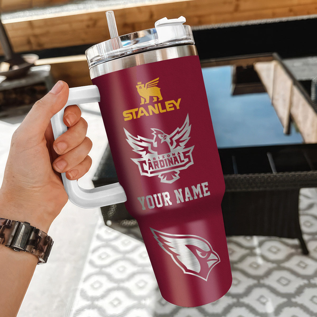 [SPECIAL OFFER] NEW CUSTOMIZED NFL20 ARC ARIZONA CARDINALS 40 OZ TUMBLER
