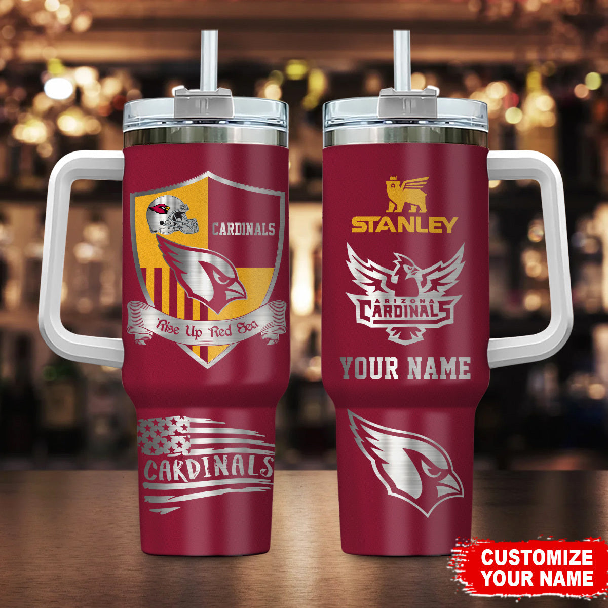 [SPECIAL OFFER] NEW CUSTOMIZED NFL20 ARC ARIZONA CARDINALS 40 OZ TUMBLER