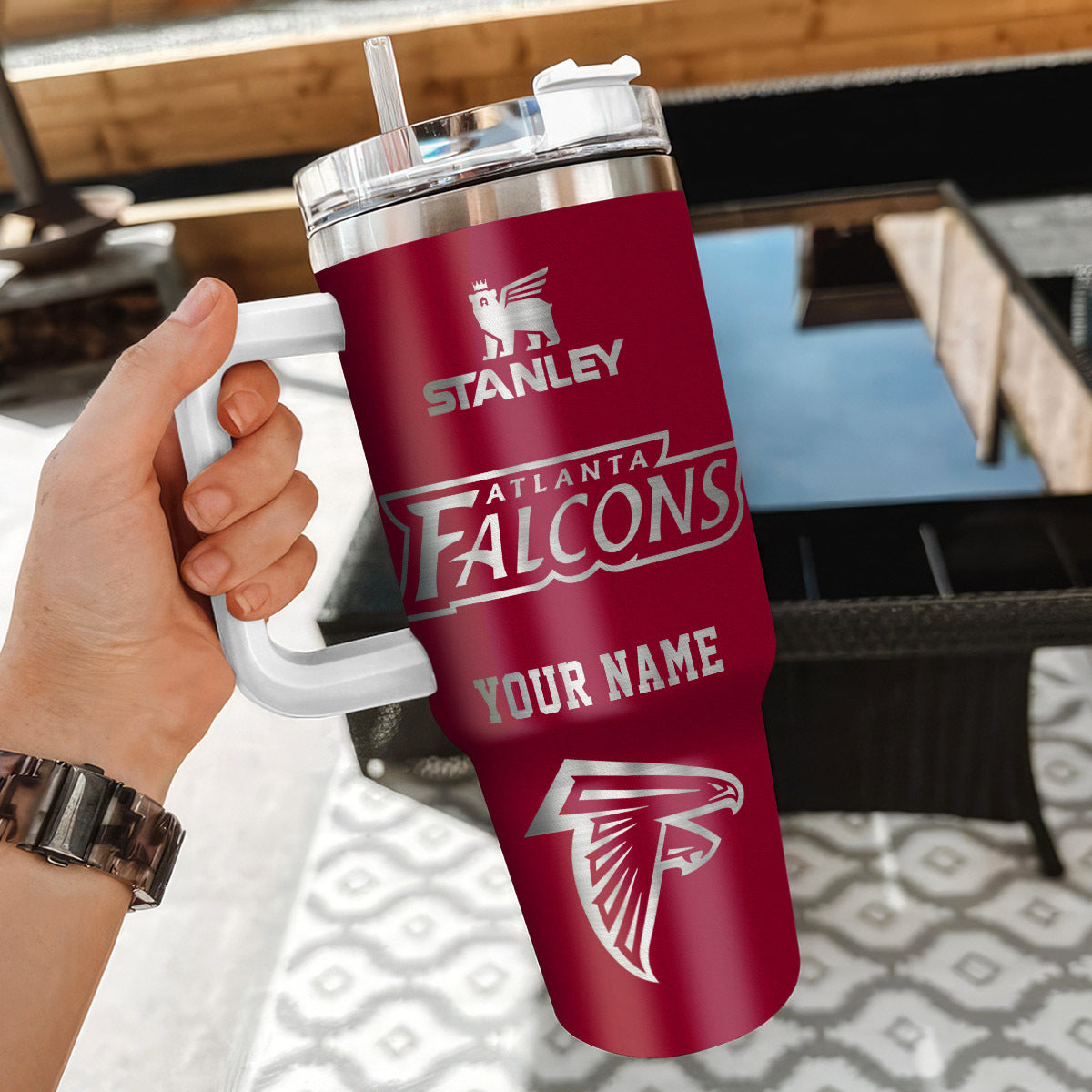 [SPECIAL OFFER] NEW CUSTOMIZED NFL18 ATF ATLANTA FALCONS 40 OZ TUMBLER
