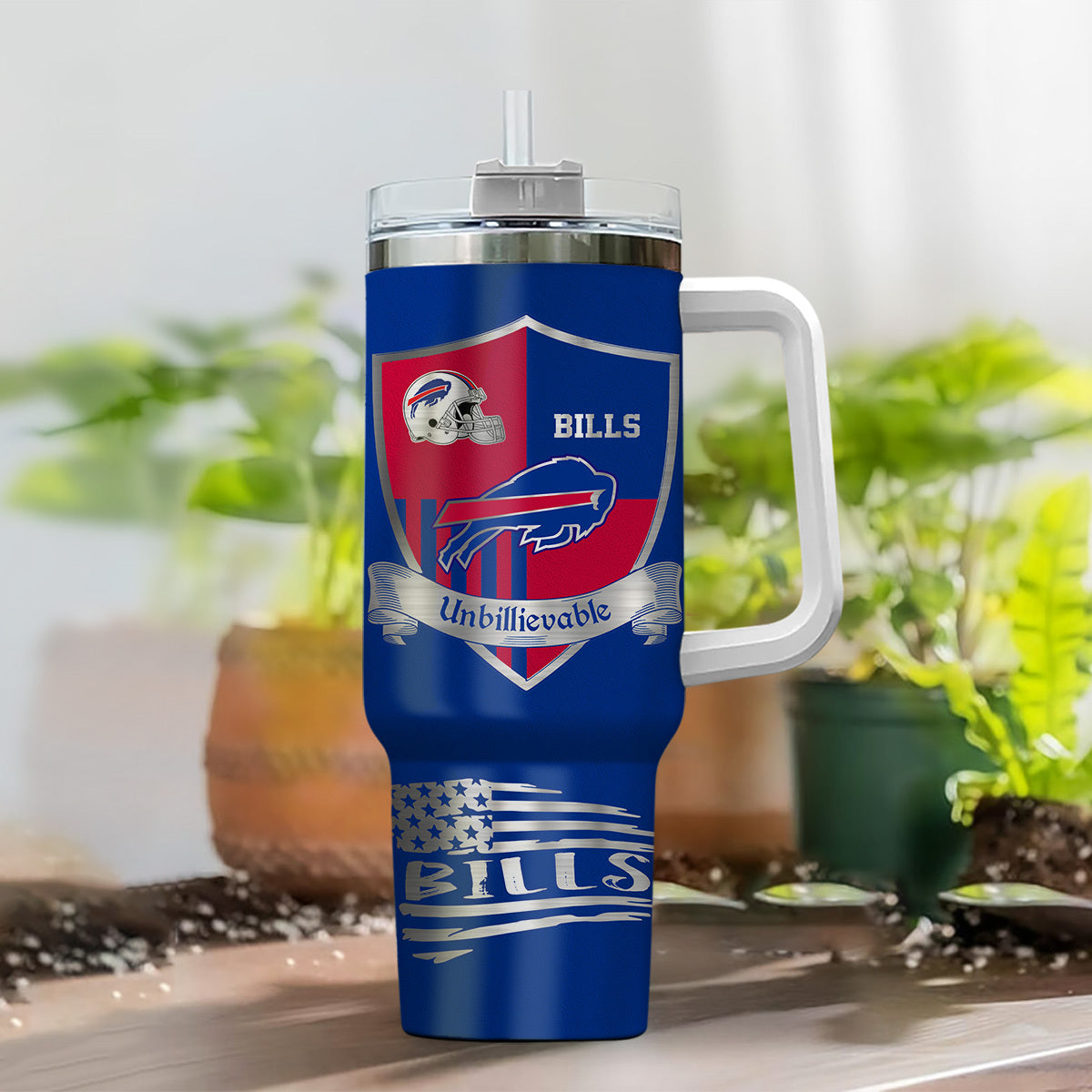 [SPECIAL OFFER] NEW CUSTOMIZED NFL03 BFB BUFFALO BILLS 40 OZ TUMBLER