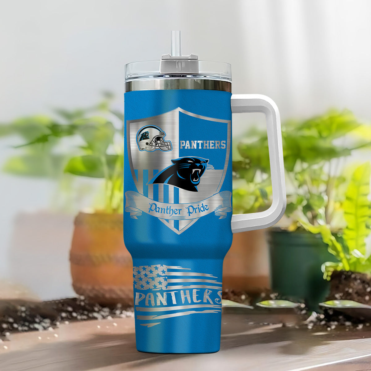 [SPECIAL OFFER] NEW CUSTOMIZED NFL23 CLP CAROLINA PANTHERS 40 OZ TUMBLER