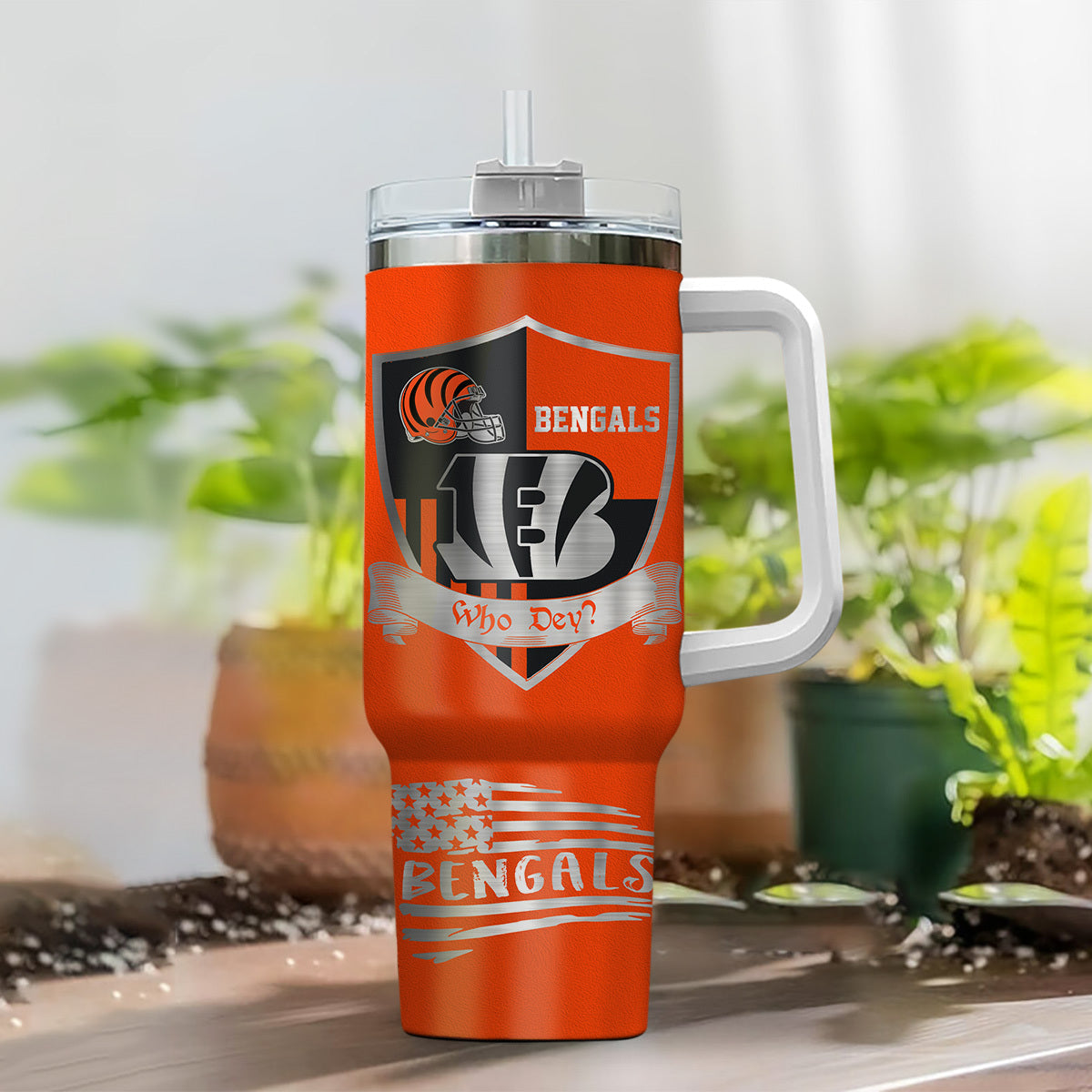 [SPECIAL OFFER] NEW CUSTOMIZED NFL16 CCB CINCINNATI BENGALS 40 OZ TUMBLER