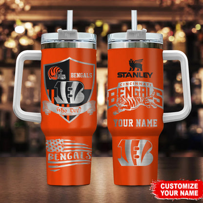 [SPECIAL OFFER] NEW CUSTOMIZED NFL16 CCB CINCINNATI BENGALS 40 OZ TUMBLER