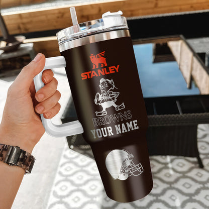 [SPECIAL OFFER] NEW CUSTOMIZED NFL29 CLB CLEVELAND BROWNS 40 OZ TUMBLER