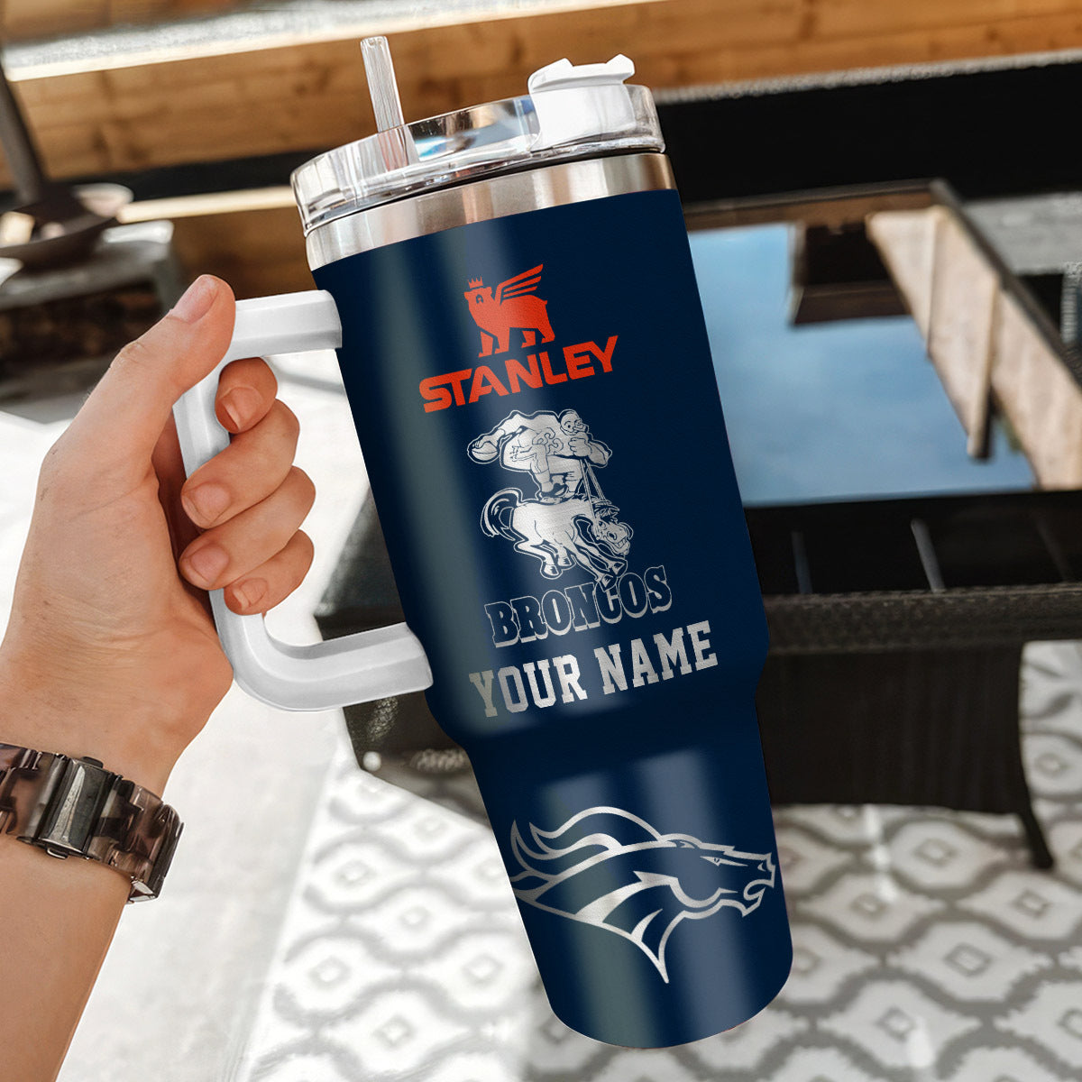 [SPECIAL OFFER] NEW CUSTOMIZED NFL13 DVB DENVER BRONCOS 40 OZ TUMBLER