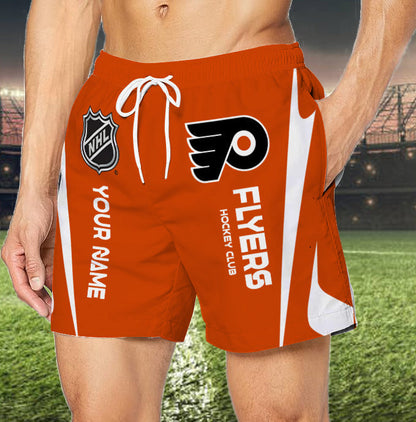[SUPER SALE] NEW CUSTOMIZED NHL27 PPF PHILADELPHIA FLYERS UNISEX SHORT PANTS