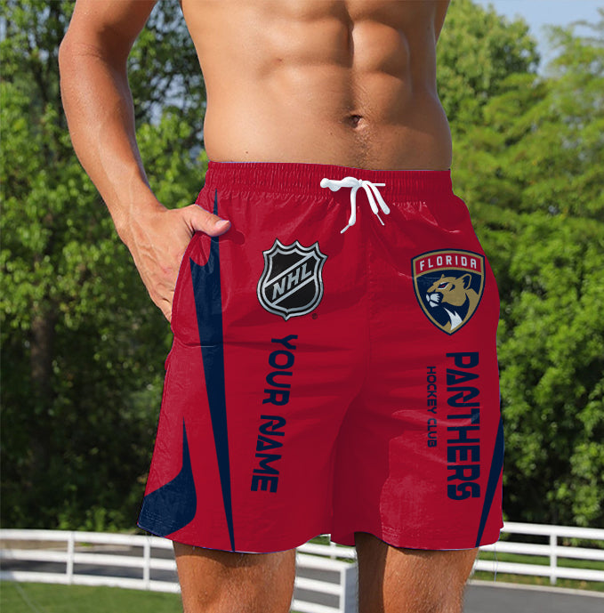 [SUPER SALE] NEW CUSTOMIZED NHL01 FPT FLORIDA PANTHERS UNISEX SHORT PANTS