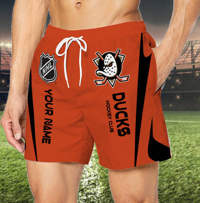 [SUPER SALE] NEW CUSTOMIZED NHL09 AHD ANAHEIM DUCKS UNISEX SHORT PANTS