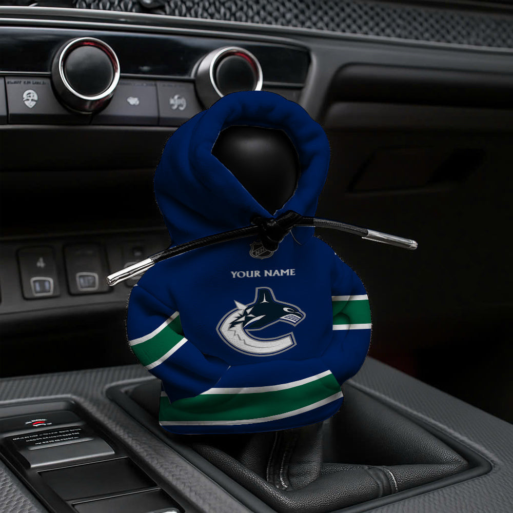 [SUPER SALE] NEW CUSTOMIZED NHL19 VCC VANCOUVER CANUCKS AUTOMOTIVE HOODIE SHIFT KNOB COVER