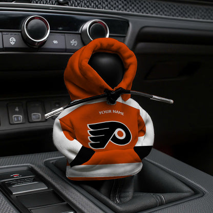 [SUPER SALE] NEW CUSTOMIZED NHL27 PPF PHILADELPHIA FLYERS AUTOMOTIVE HOODIE SHIFT KNOB COVER