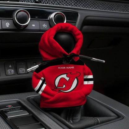 [SUPER SALE] NEW CUSTOMIZED NHL06 NJD NEW JERSEY DEVILS AUTOMOTIVE HOODIE SHIFT KNOB COVER