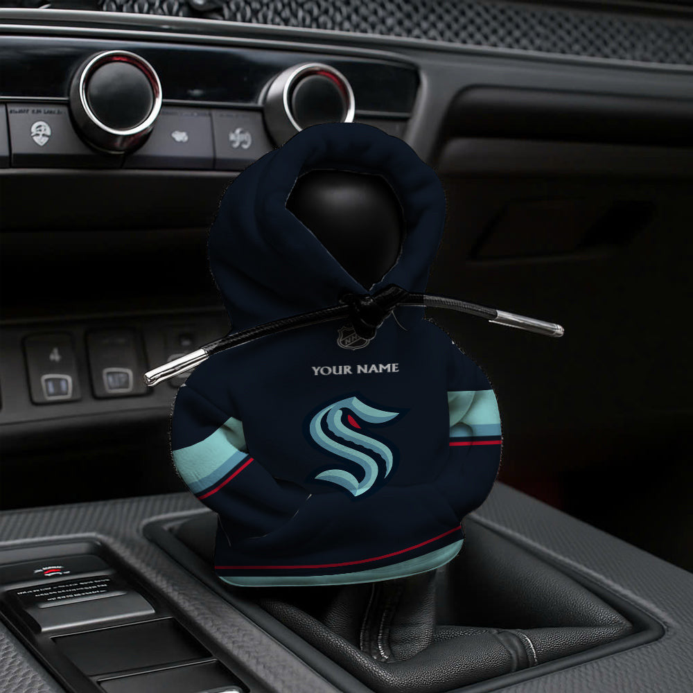 [SUPER SALE] NEW CUSTOMIZED NHL20 STK SEATTLE KRAKEN AUTOMOTIVE HOODIE SHIFT KNOB COVER