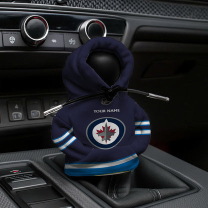[SUPER SALE] NEW CUSTOMIZED NHL21 WPJ WINNIPEG JETS AUTOMOTIVE HOODIE SHIFT KNOB COVER