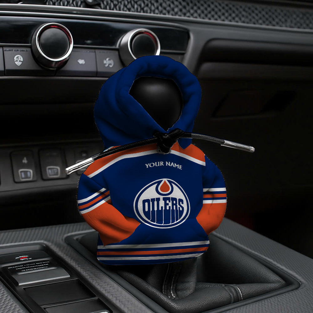 [SUPER SALE] NEW CUSTOMIZED NHL03 EMO EDMONTON OILERS AUTOMOTIVE HOODIE SHIFT KNOB COVER