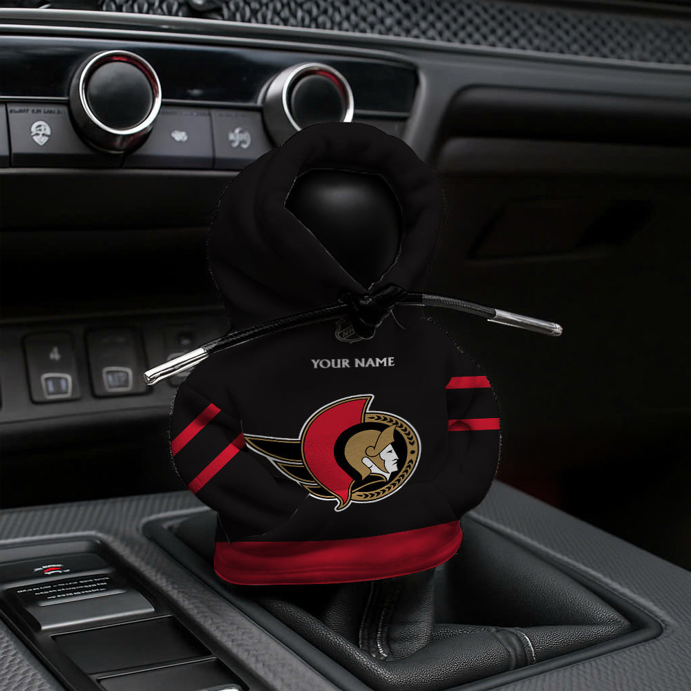 [SUPER SALE] NEW CUSTOMIZED NHL29 OSN OTTAWA SENATORS AUTOMOTIVE HOODIE SHIFT KNOB COVER