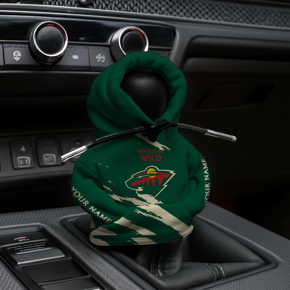 [SUPER SALE] NEW CUSTOMIZED NHL13 MNW MINNESOTA WILD AUTOMOTIVE HOODIE SHIFT KNOB COVER