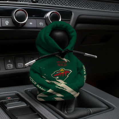 [SUPER SALE] NEW CUSTOMIZED NHL13 MNW MINNESOTA WILD AUTOMOTIVE HOODIE SHIFT KNOB COVER