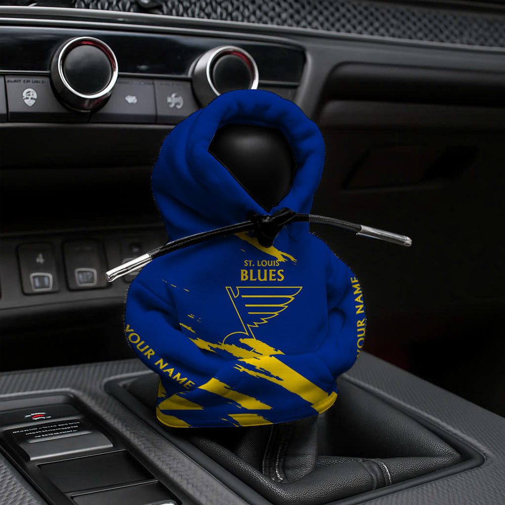 [SUPER SALE] NEW CUSTOMIZED NHL14 SLB ST. LOUIS BLUES AUTOMOTIVE HOODIE SHIFT KNOB COVER