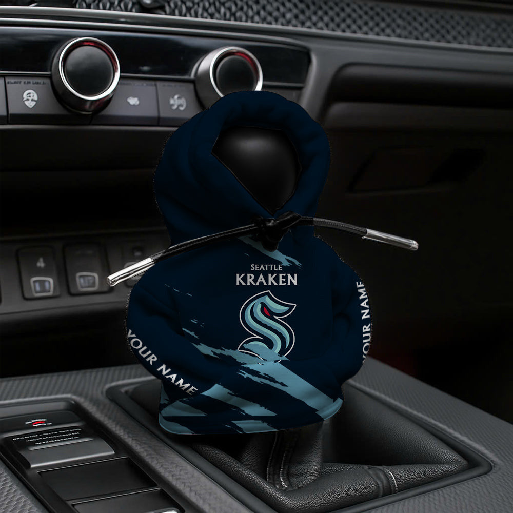 [SUPER SALE] NEW CUSTOMIZED NHL20 STK SEATTLE KRAKEN AUTOMOTIVE HOODIE SHIFT KNOB COVER