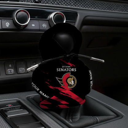[SUPER SALE] NEW CUSTOMIZED NHL29 OSN OTTAWA SENATORS AUTOMOTIVE HOODIE SHIFT KNOB COVER