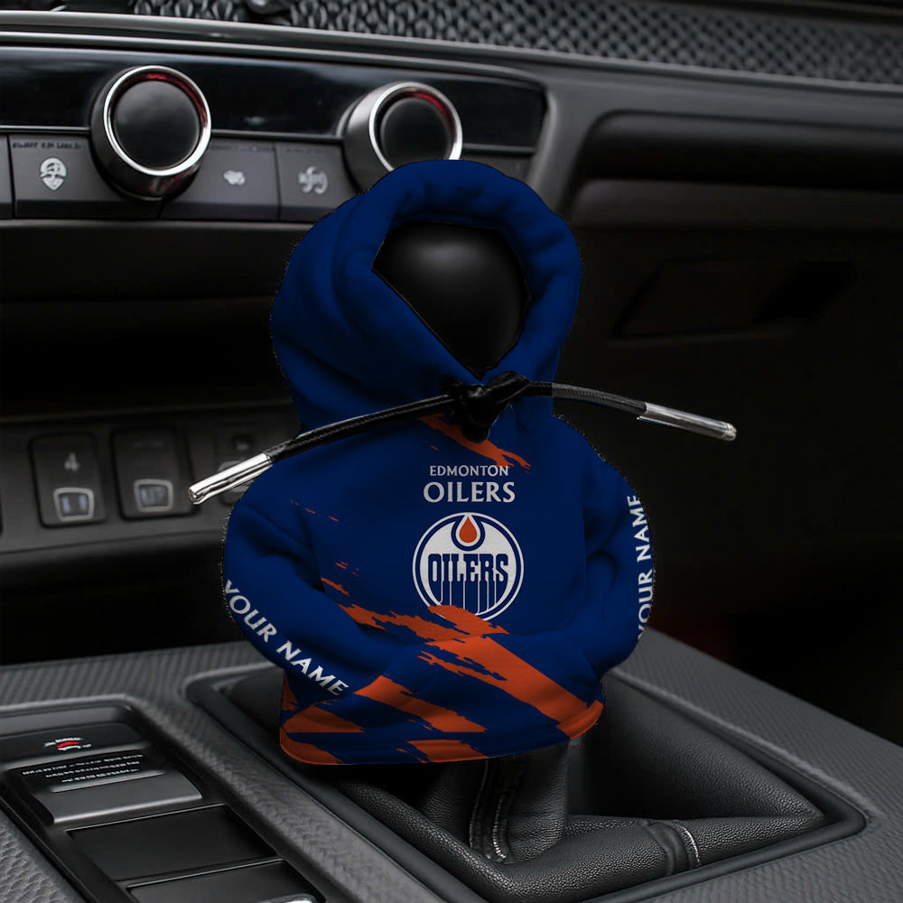 [SUPER SALE] NEW CUSTOMIZED NHL03 EMO EDMONTON OILERS AUTOMOTIVE HOODIE SHIFT KNOB COVER