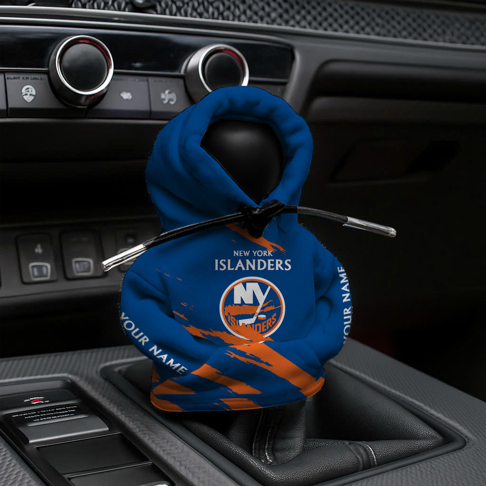 [SUPER SALE] NEW CUSTOMIZED NHL25 NYI NEW YORK ISLANDERS AUTOMOTIVE HOODIE SHIFT KNOB COVER