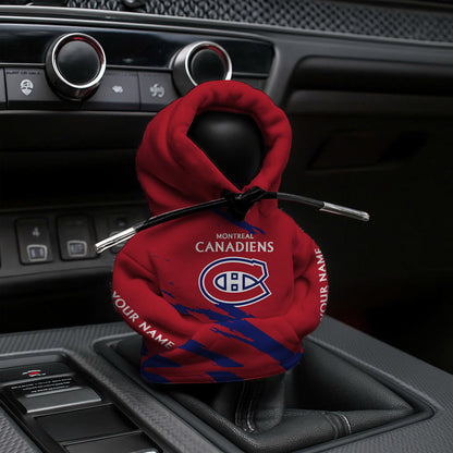 [SUPER SALE] NEW CUSTOMIZED NHL11 MCD MONTREAL CANADIENS AUTOMOTIVE HOODIE SHIFT KNOB COVER
