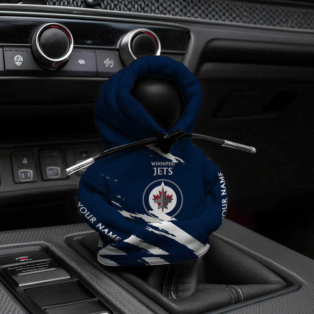 [SUPER SALE] NEW CUSTOMIZED NHL21 WPJ WINNIPEG JETS AUTOMOTIVE HOODIE SHIFT KNOB COVER