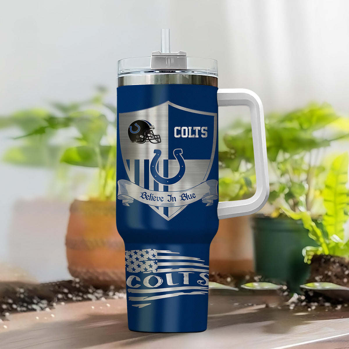 [SPECIAL OFFER] NEW CUSTOMIZED NFL17 IDC INDIANAPOLIS COLTS 40 OZ TUMBLER