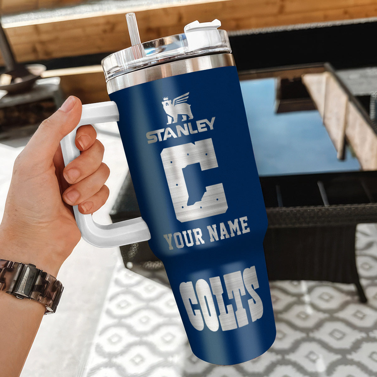 [SPECIAL OFFER] NEW CUSTOMIZED NFL17 IDC INDIANAPOLIS COLTS 40 OZ TUMBLER