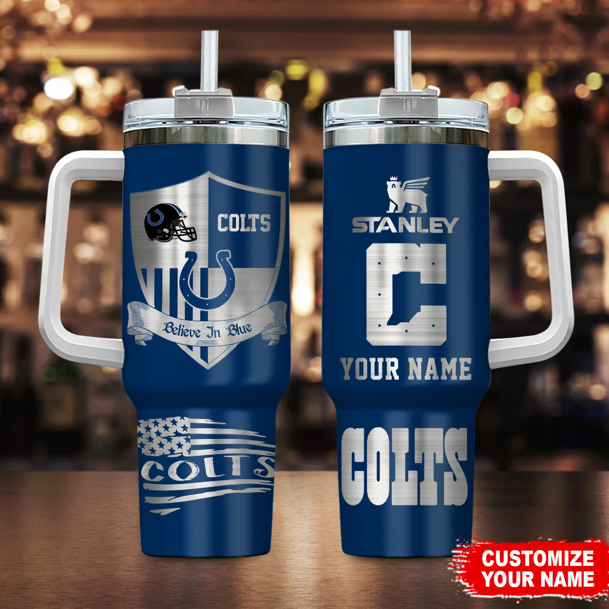 [SPECIAL OFFER] NEW CUSTOMIZED NFL17 IDC INDIANAPOLIS COLTS 40 OZ TUMBLER