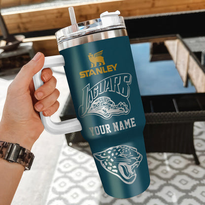 [SPECIAL OFFER] NEW CUSTOMIZED NFL30 JSJ JACKSONVILLE JAGUARS 40 OZ TUMBLER