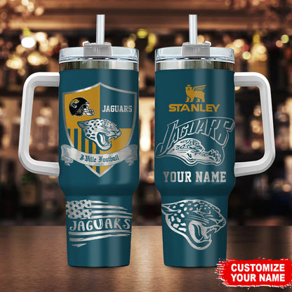 [SPECIAL OFFER] NEW CUSTOMIZED NFL30 JSJ JACKSONVILLE JAGUARS 40 OZ TUMBLER