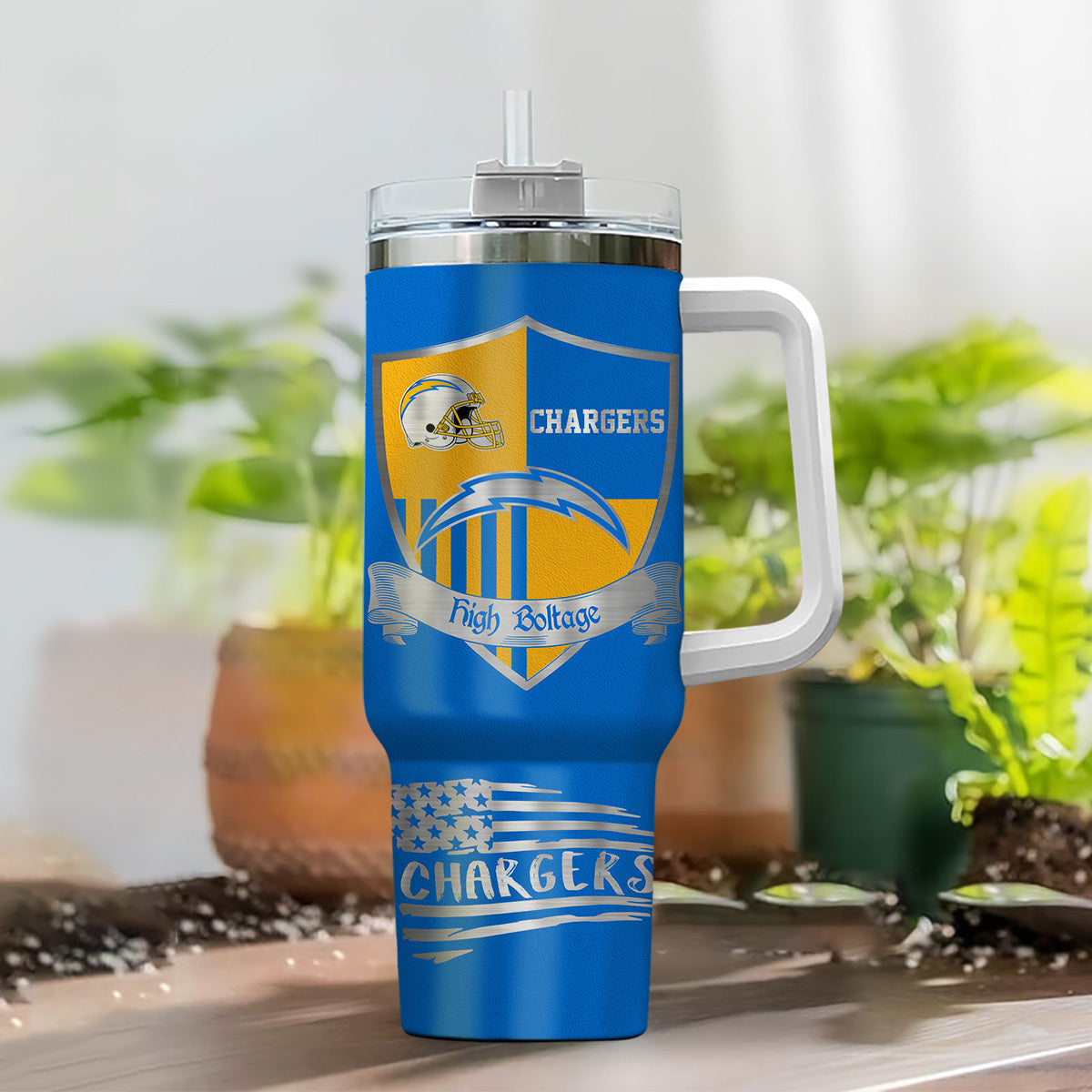 [SPECIAL OFFER] NEW CUSTOMIZED NFL09 LAC LOS ANGELES CHARGERS 40 OZ TUMBLER