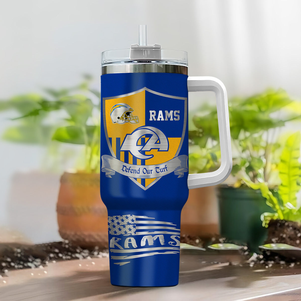 [SPECIAL OFFER] NEW CUSTOMIZED NFL22 LAR LOS ANGELES RAMS 40 OZ TUMBLER