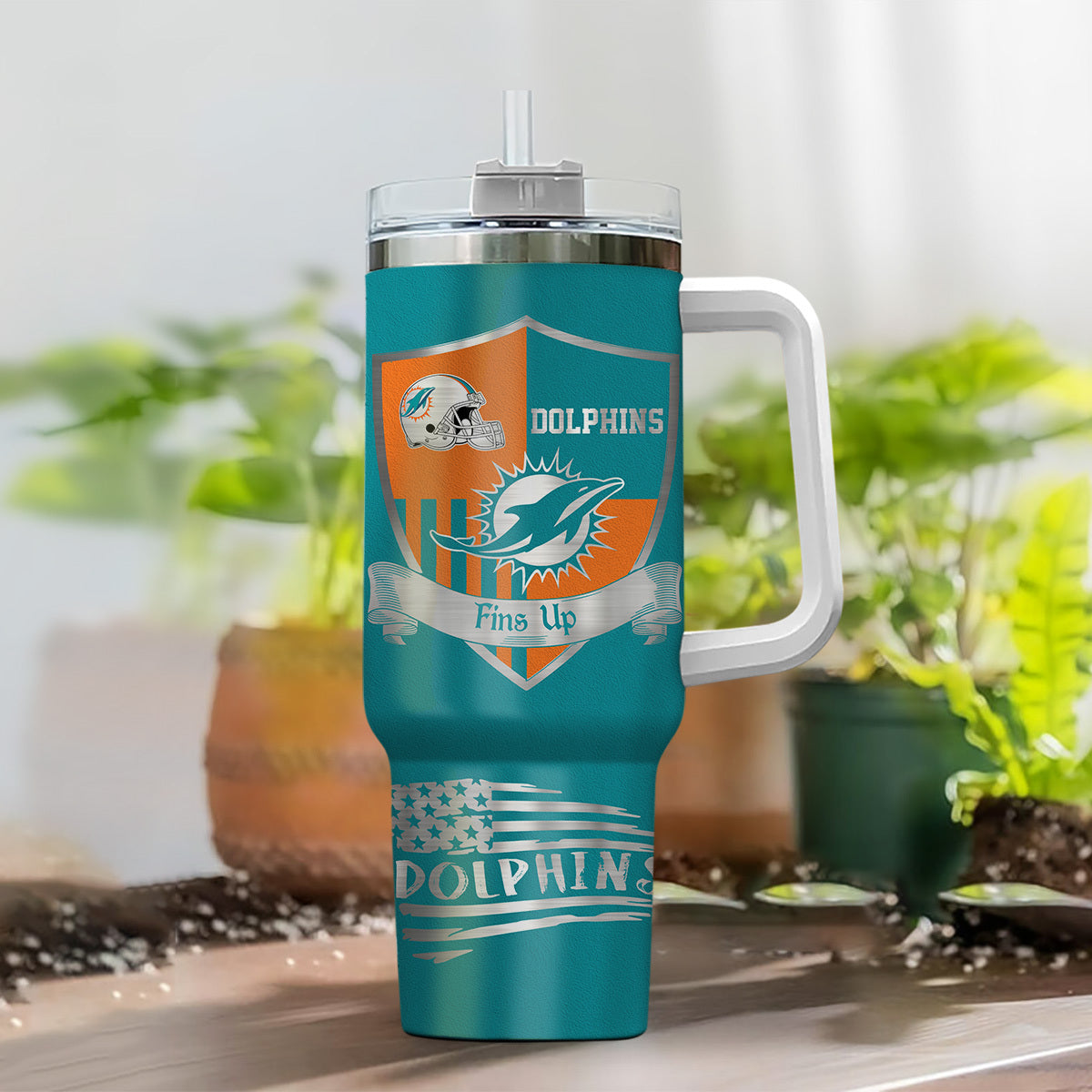 [SPECIAL OFFER] NEW CUSTOMIZED NFL19 MDP MIAMI DOLPHINS 40 OZ TUMBLER