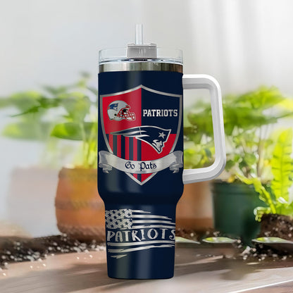 [SPECIAL OFFER] NEW CUSTOMIZED NFL27 NEP NEW ENGLAND PATRIOTS 40 OZ TUMBLER