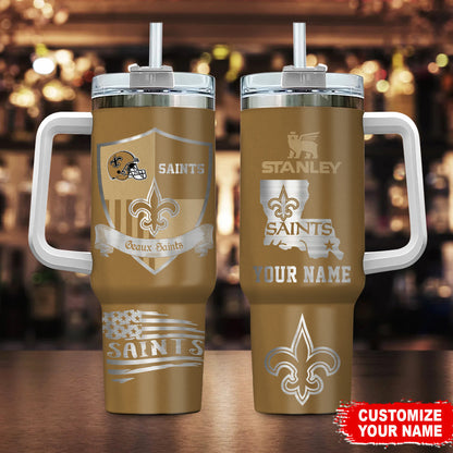 [SPECIAL OFFER] NEW CUSTOMIZED NFL24 NOS NEW ORLEANS SAINTS 40 OZ TUMBLER