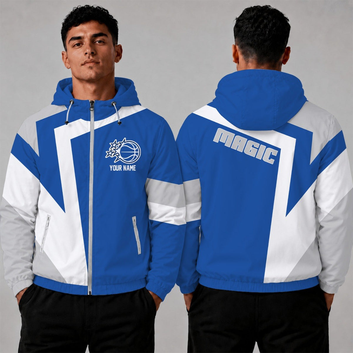[HOT DEAL] NEW CUSTOMIZED NBA15 OMA ORLANDO MAGIC WINDBREAKER JACKET