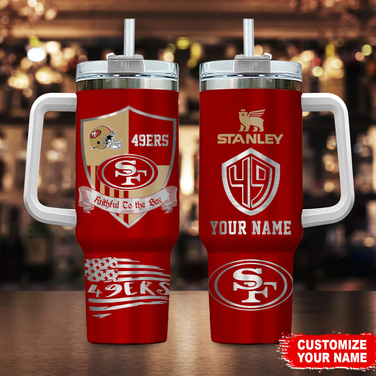 [SPECIAL OFFER] NEW CUSTOMIZED NFL11 SF49 SAN FRANCISCO 49ERS 40 OZ TUMBLER