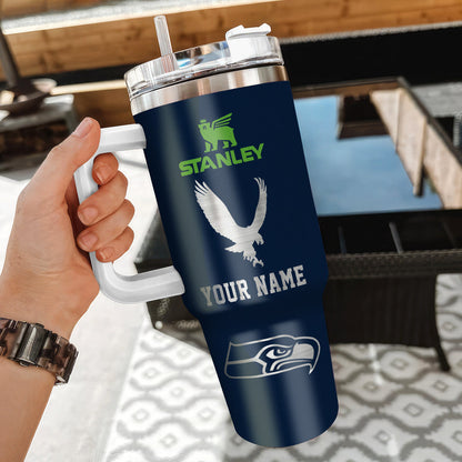 [SPECIAL OFFER] NEW CUSTOMIZED NFL06 SSH SEATTLE SEAHAWKS 40 OZ TUMBLER