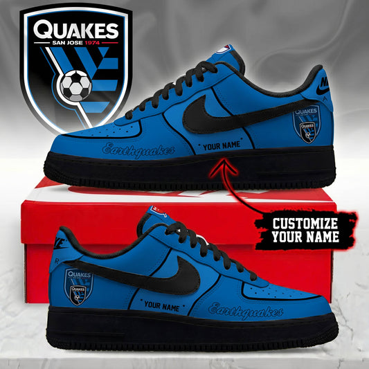 POPULAR NOW - NEW CUSTOMIZED MLS17 SJE SAN JOSE EARTHQUAKES AF1 SNEAKERS
