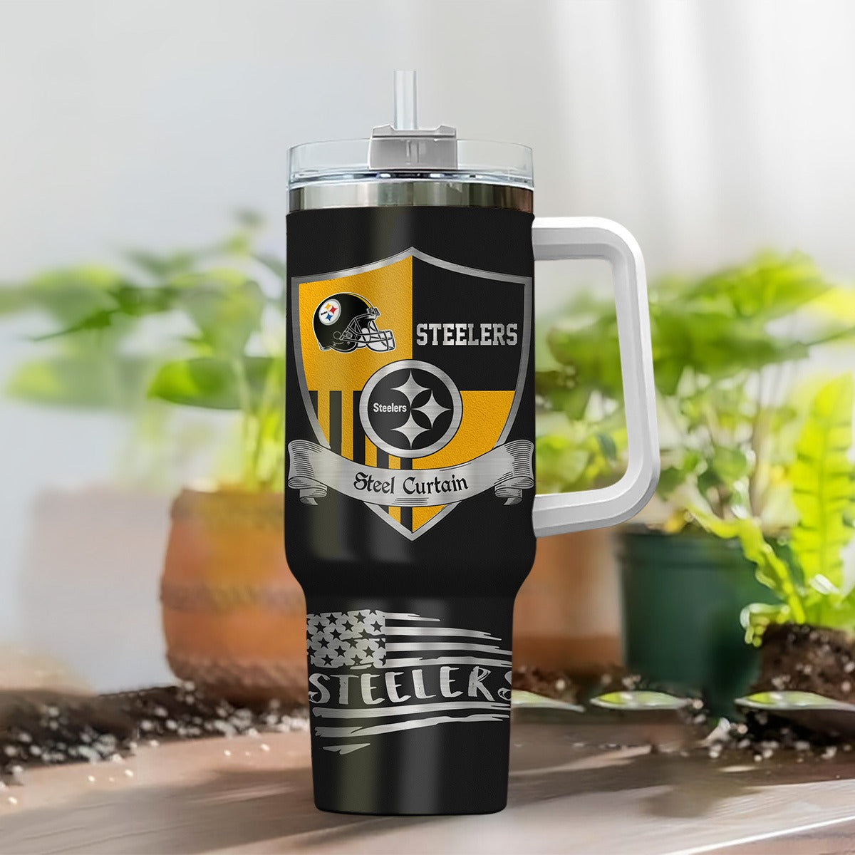 [SPECIAL OFFER] NEW CUSTOMIZED NFL14 PSB PITTSBURGH STEELERS 40 OZ TUMBLER