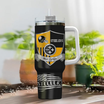 [SPECIAL OFFER] NEW CUSTOMIZED NFL14 PSB PITTSBURGH STEELERS 40 OZ TUMBLER