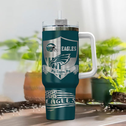 [SPECIAL OFFER] NEW CUSTOMIZED NFL02 PPE PHILADELPHIA EAGLES 40 OZ TUMBLER