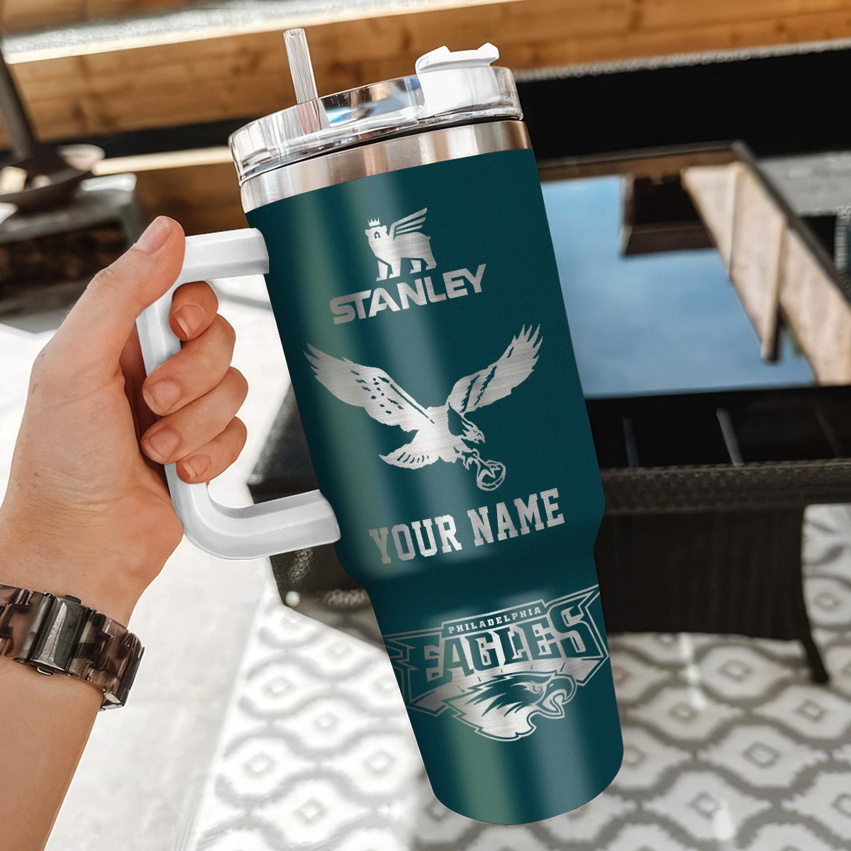 [SPECIAL OFFER] NEW CUSTOMIZED NFL02 PPE PHILADELPHIA EAGLES 40 OZ TUMBLER
