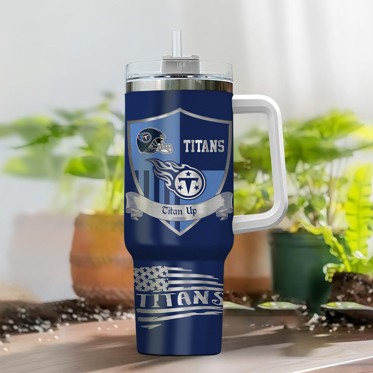 [SPECIAL OFFER] NEW CUSTOMIZED NFL31 TST TENNESSEE TITANS 40 OZ TUMBLER