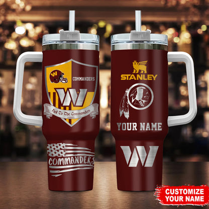 [SPECIAL OFFER] NEW CUSTOMIZED NFL12 WTC WASHINGTON COMMANDERS 40 OZ TUMBLER